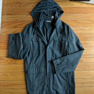 CK Pinstripe Hoodie Jacket